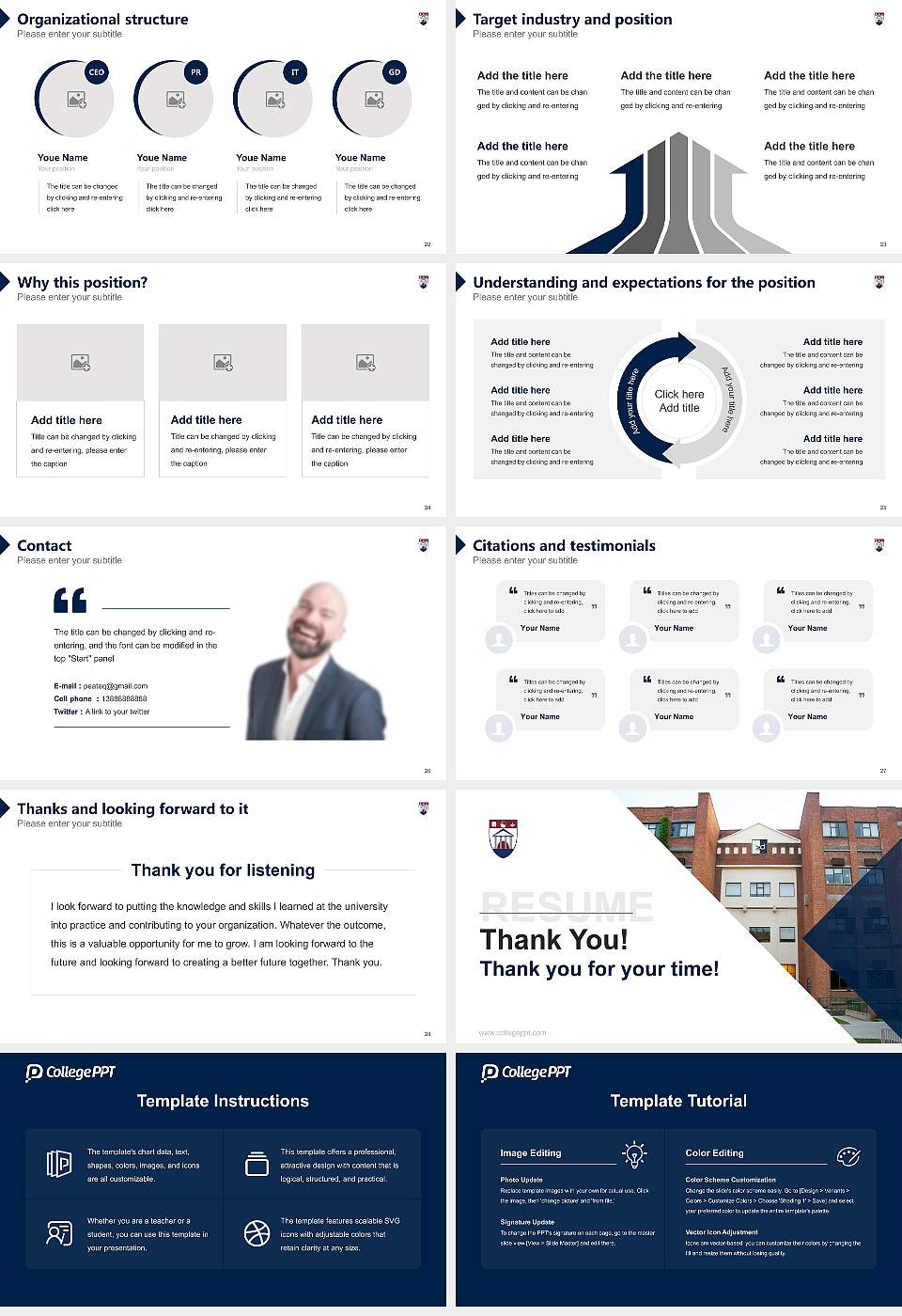 IILM University, Gurugram Resume PPT Template16:9 ratio PPT effect preview image4