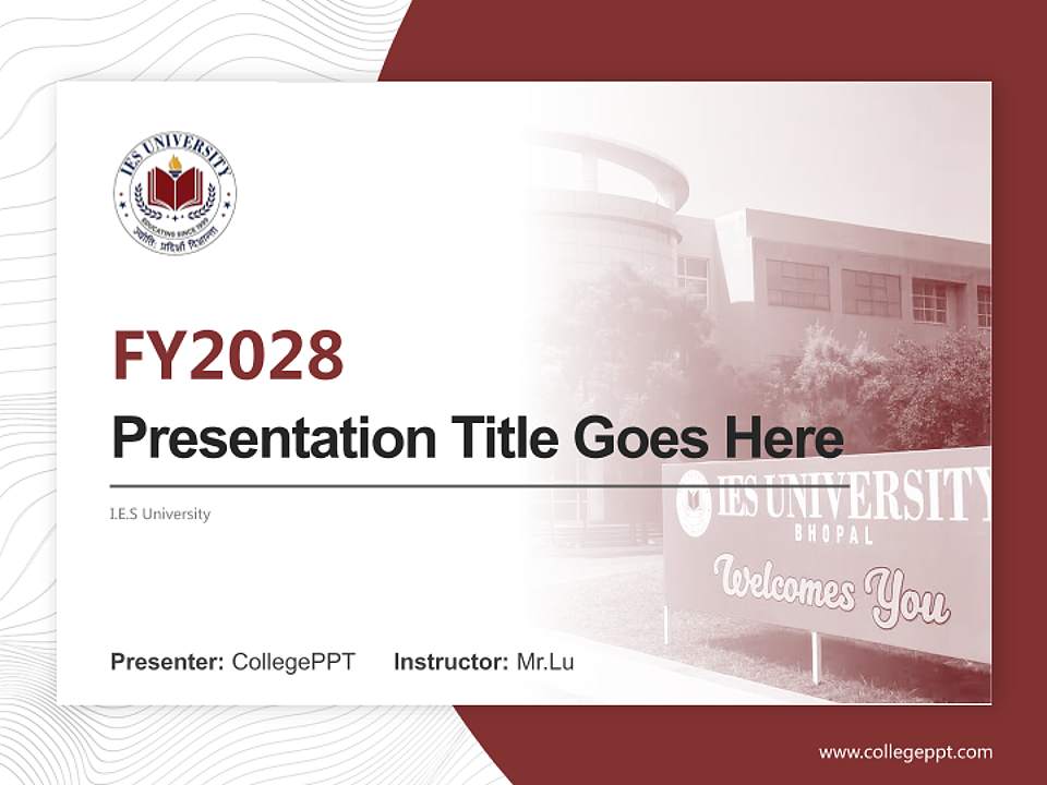 I.E.S University Academic Presentation/Research Findings Report PPT Template4:3 ratio PPT effect preview image5