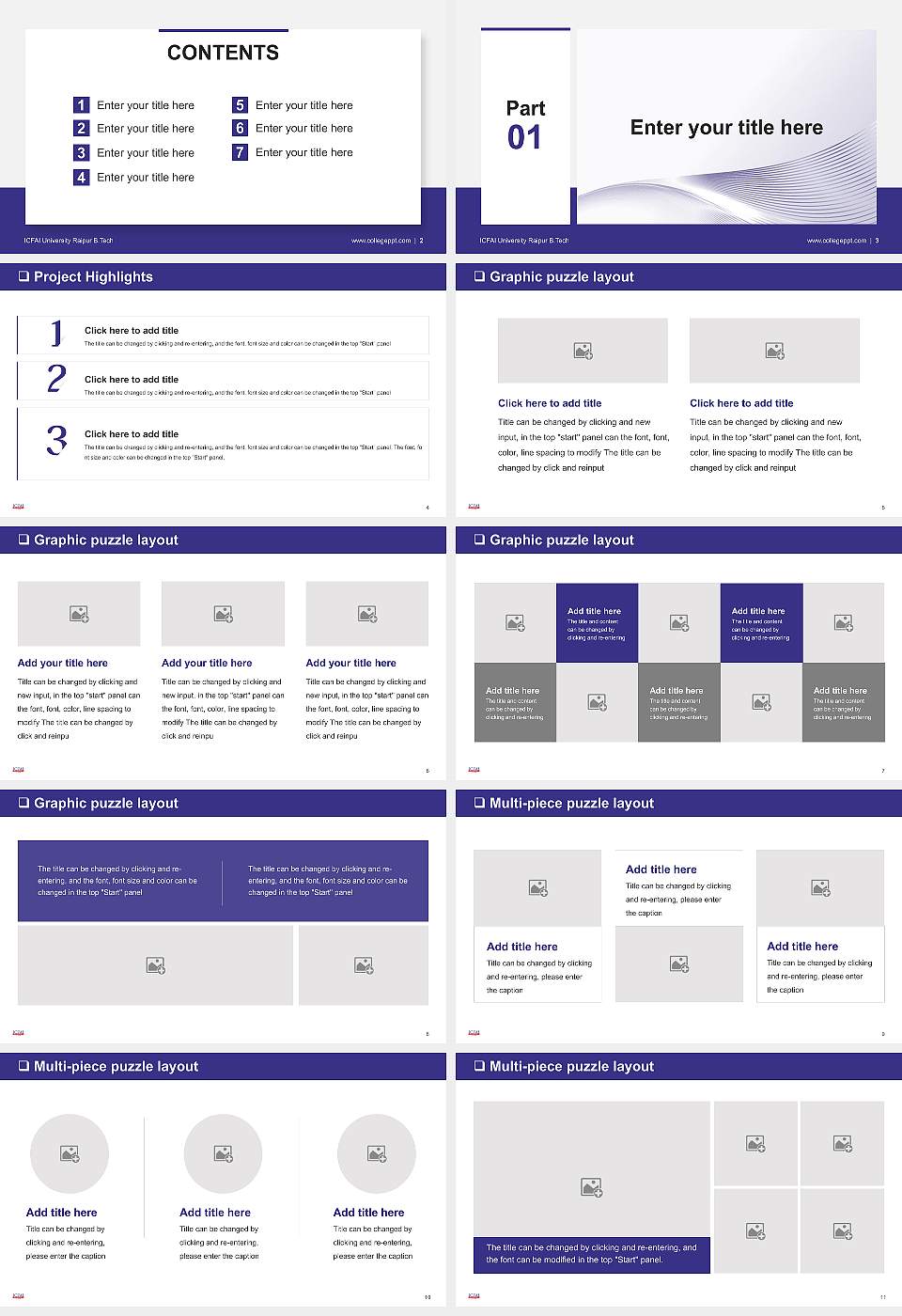 ICFAI University Raipur B.Tech General Purpose PPT Template16:9 ratio PPT effect preview image2