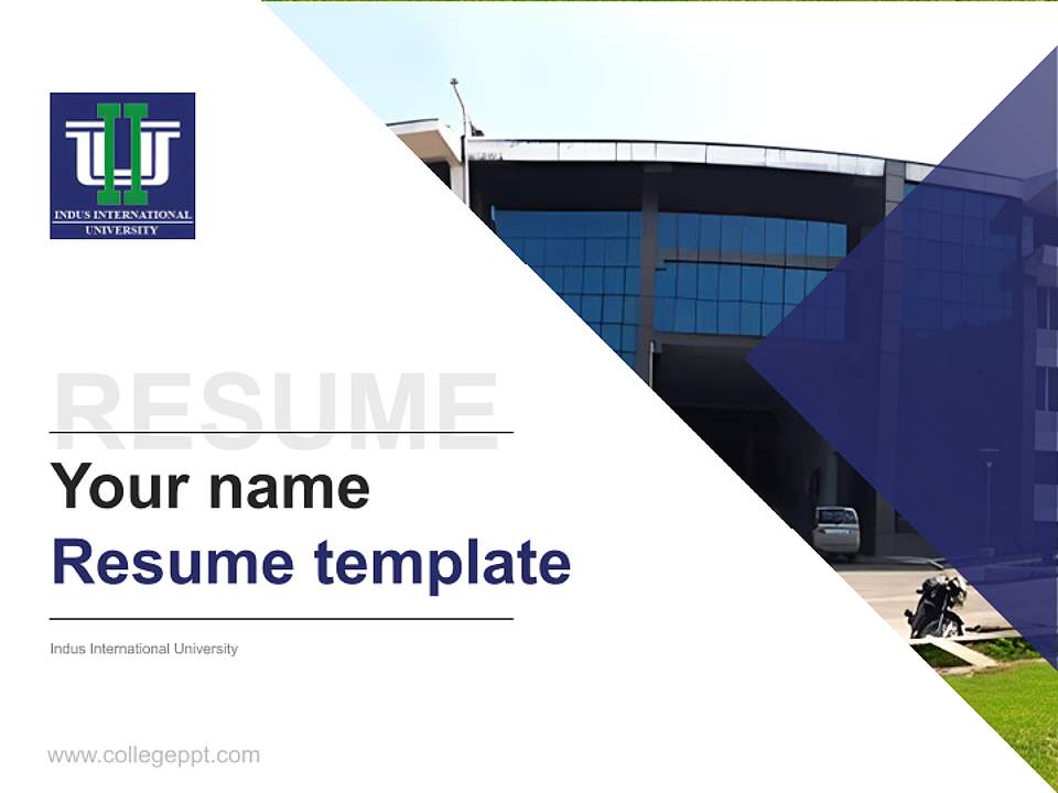 Indus International University Resume PPT Template4:3 ratio PPT effect preview image5