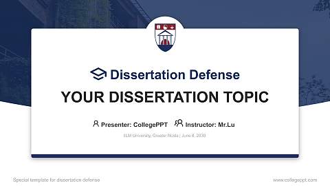 IILM University, Greater Noida Graduation Thesis Defense PPT Template