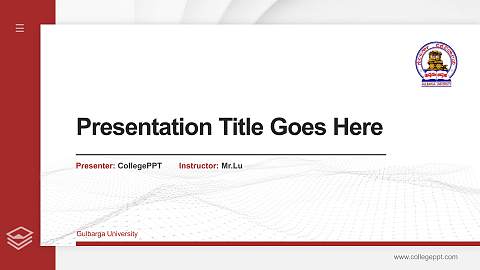 Gulbarga University Thesis Proposal/Graduation Defense PPT Template