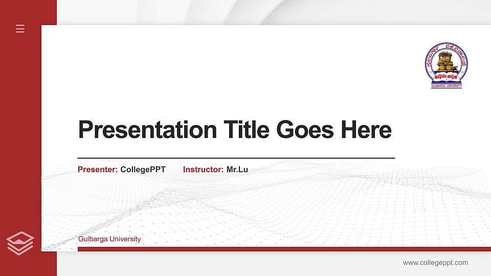Gulbarga University Thesis Proposal/Graduation Defense PPT Template16:9 ratio PPT effect preview image