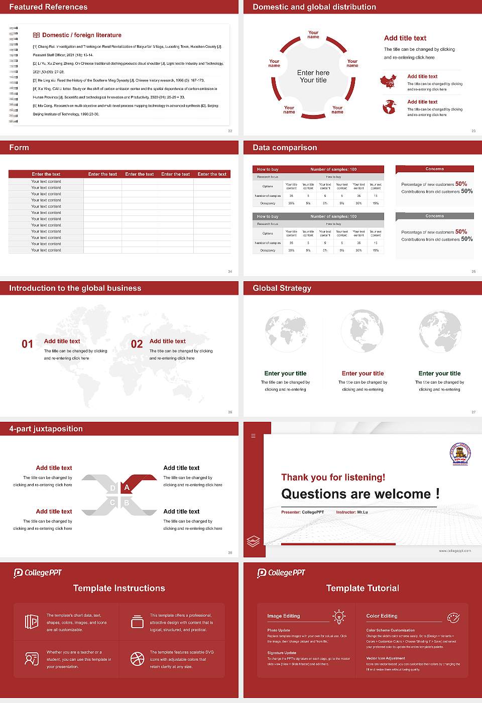 Gulbarga University Thesis Proposal/Graduation Defense PPT Template16:9 ratio PPT effect preview image4