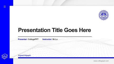 Gujarat Vidyapith Thesis Proposal/Graduation Defense PPT Template