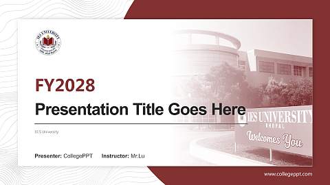 I.E.S University Academic Presentation/Research Findings Report PPT Template