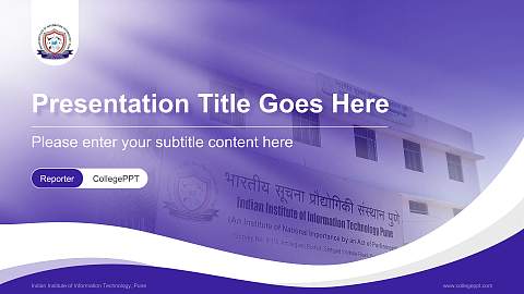 Indian Institute of Information Technology, Pune Lecture Sharing and Networking Event PPT Template