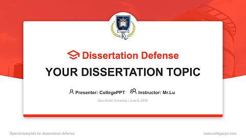 Guru Kashi University Graduation Thesis Defense PPT Template