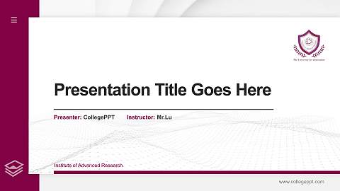 Institute of Advanced Research Thesis Proposal/Graduation Defense PPT Template