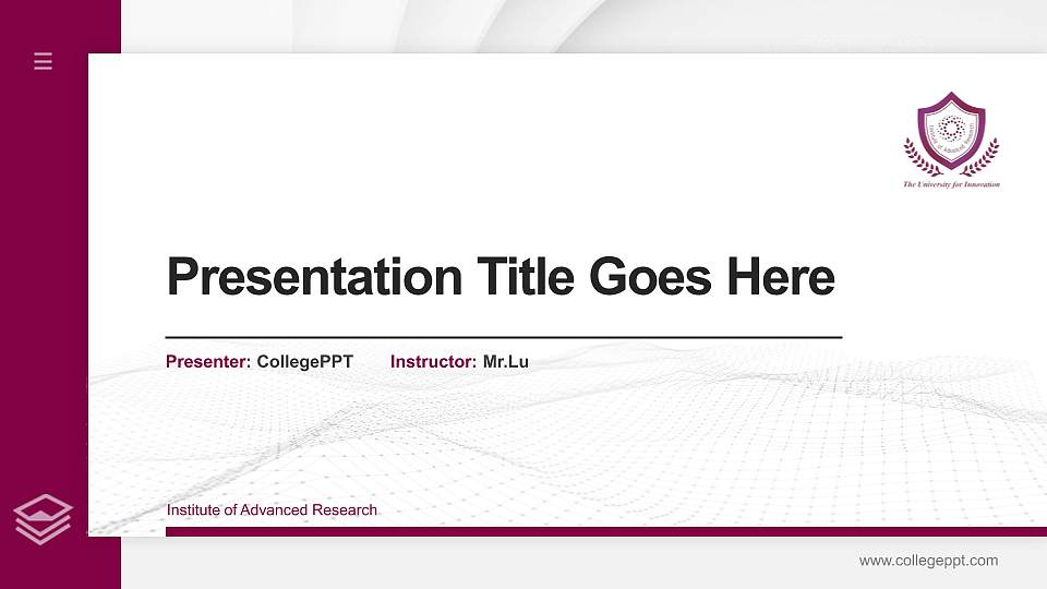 Institute of Advanced Research Thesis Proposal/Graduation Defense PPT Template16:9 ratio PPT effect preview image