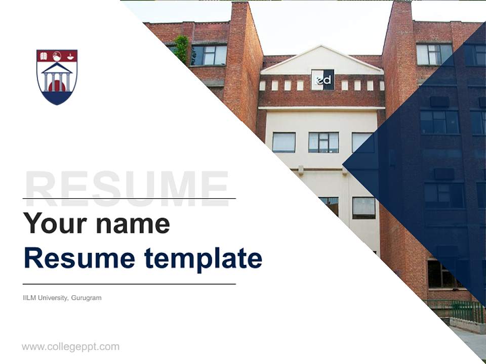 IILM University, Gurugram Resume PPT Template4:3 ratio PPT effect preview image5