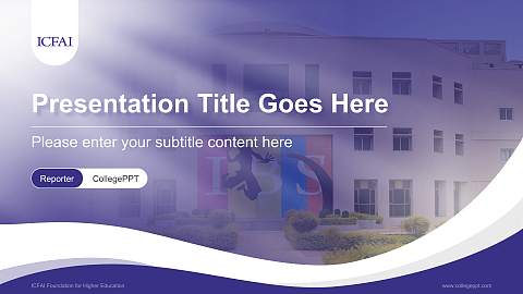 ICFAI Foundation for Higher Education Lecture Sharing and Networking Event PPT Template