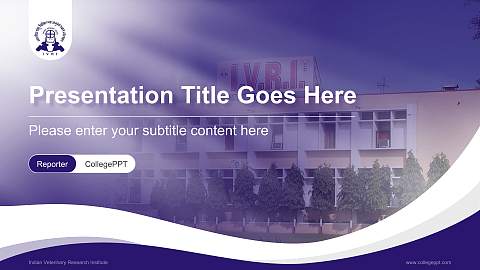 Indian Veterinary Research Institute Lecture Sharing and Networking Event PPT Template