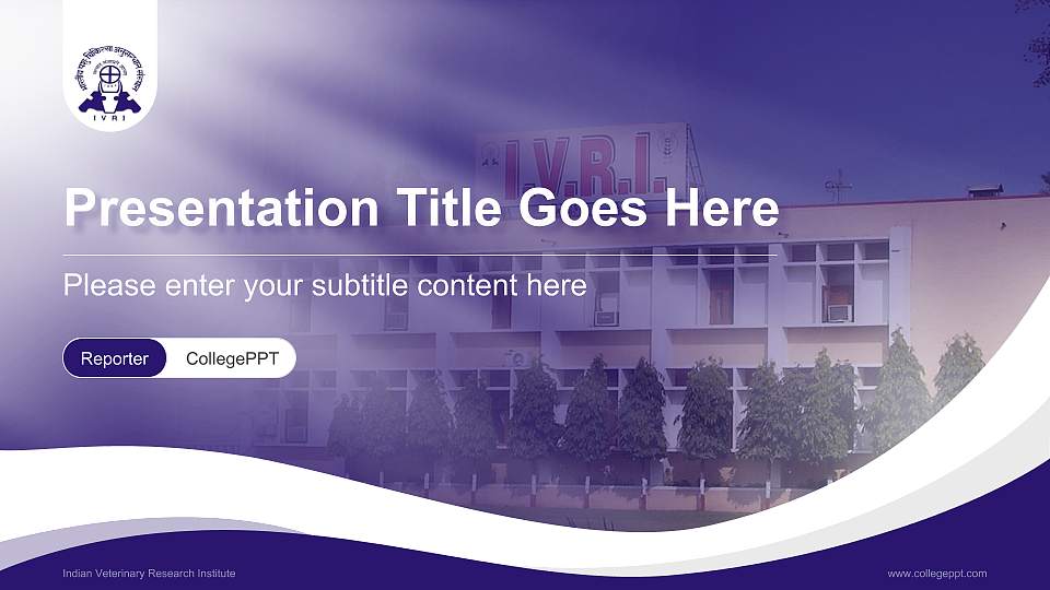 Indian Veterinary Research Institute Lecture Sharing and Networking Event PPT Template16:9 ratio PPT effect preview image