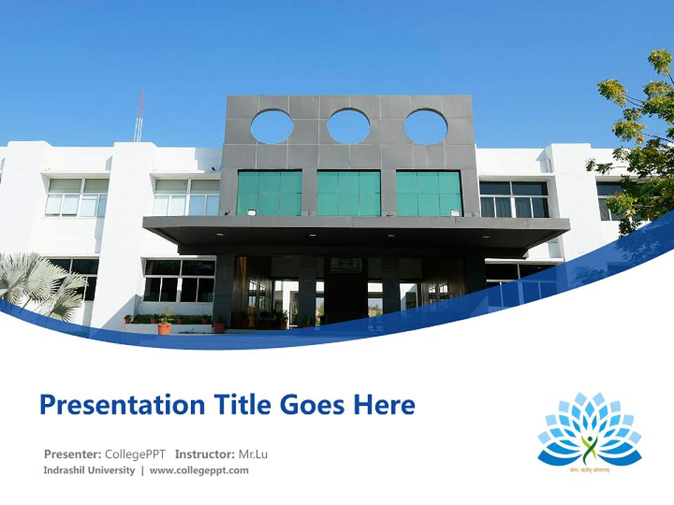 Indrashil University Course/Courseware Creation PPT Template4:3 ratio PPT effect preview image5