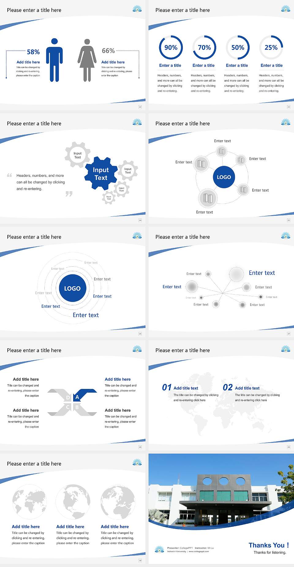 Indrashil University Course/Courseware Creation PPT Template4:3 ratio PPT effect preview image4