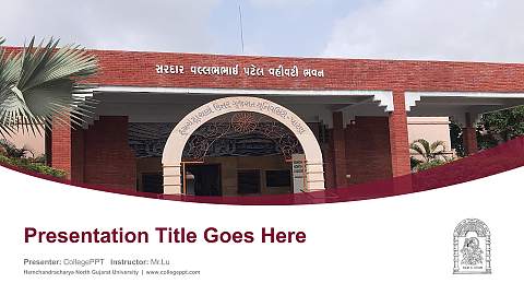 Hemchandracharya North Gujarat University Course/Courseware Creation PPT Template