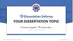 IIS (Deemed University) Graduation Thesis Defense PPT Template