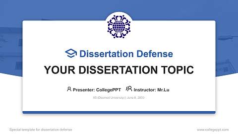 IIS (Deemed University) Graduation Thesis Defense PPT Template