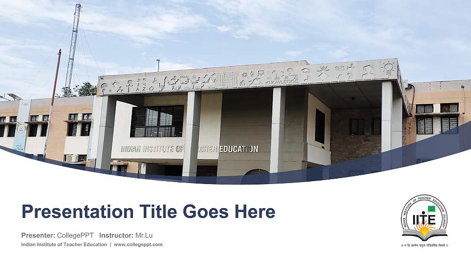 Indian Institute of Teacher Education Course/Courseware Creation PPT Template16:9 ratio PPT effect preview image