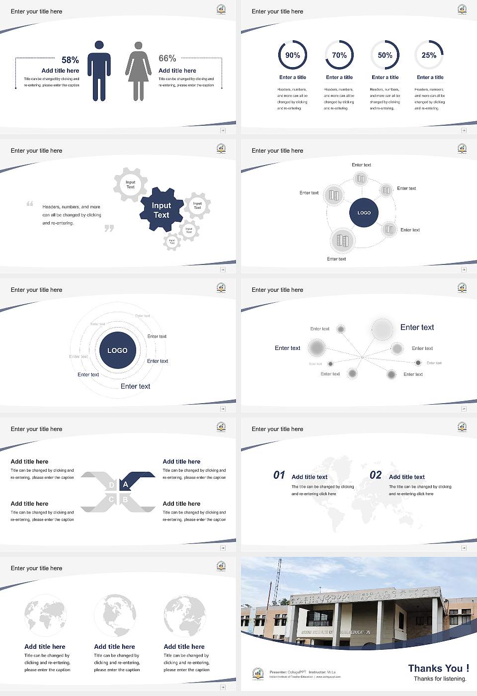 Indian Institute of Teacher Education Course/Courseware Creation PPT Template16:9 ratio PPT effect preview image4
