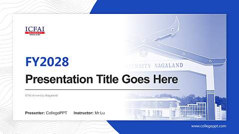 ICFAI University (Nagaland) Academic Presentation/Research Findings Report PPT Template