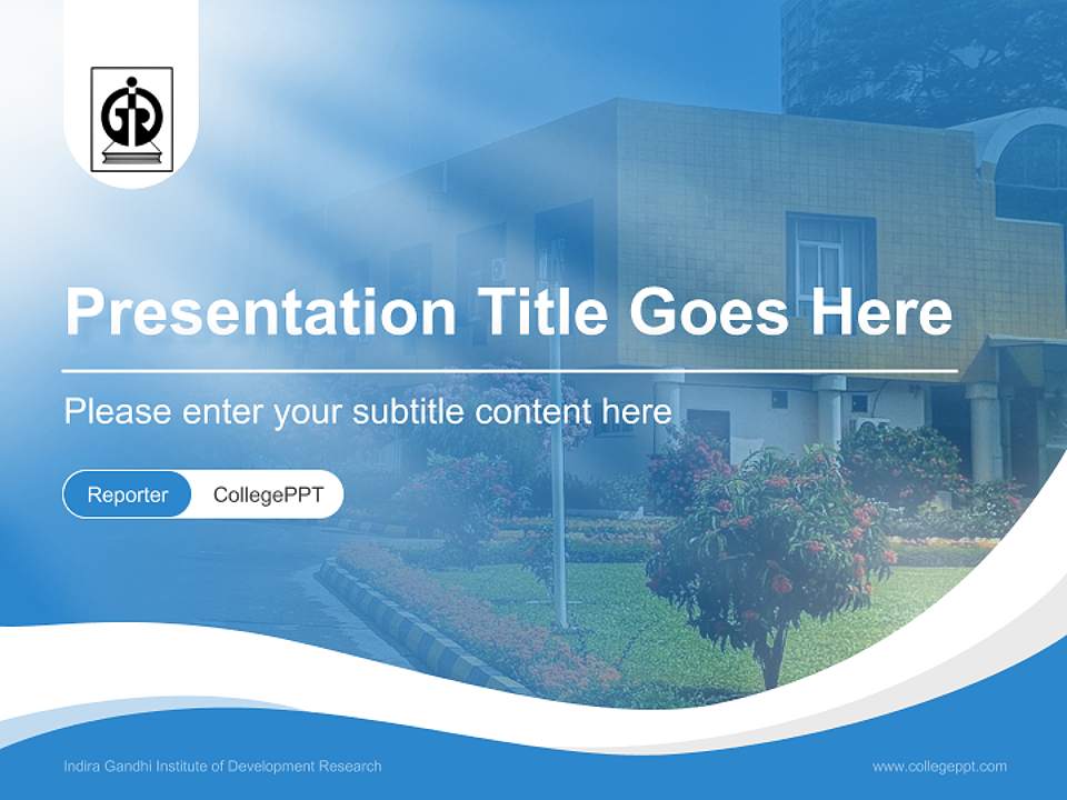 Indira Gandhi Institute of Development Research Lecture Sharing and Networking Event PPT Template4:3 ratio PPT effect preview image4