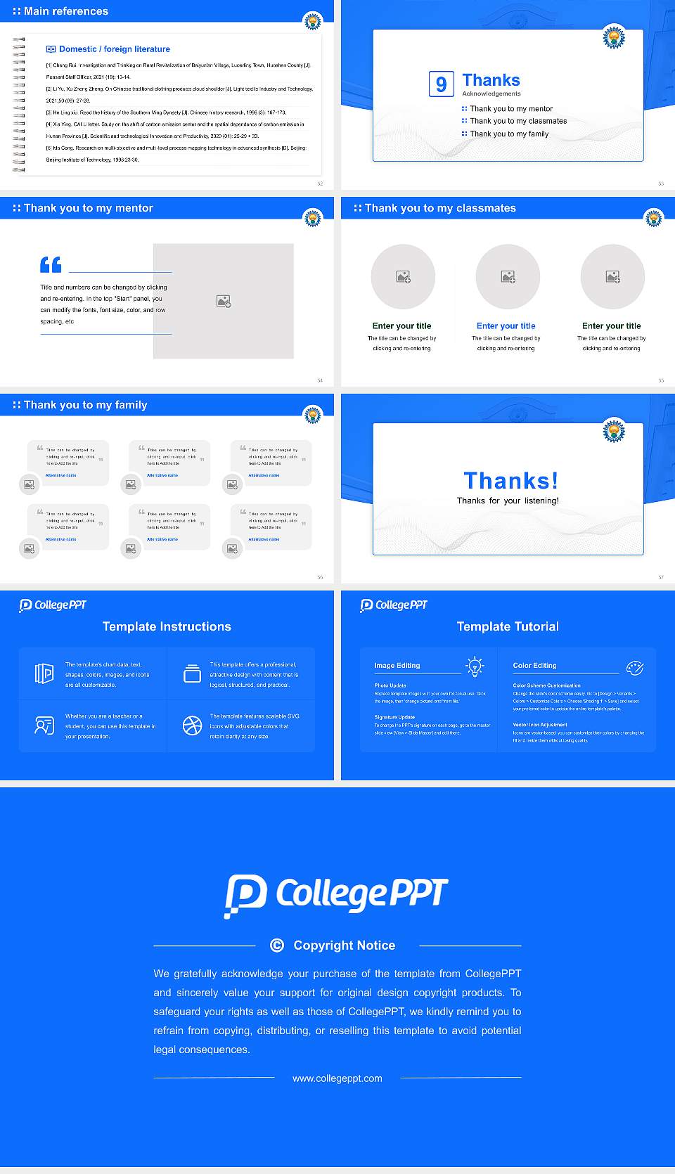 IFTM University Graduation Thesis Defense PPT Template16:9 ratio PPT effect preview image7