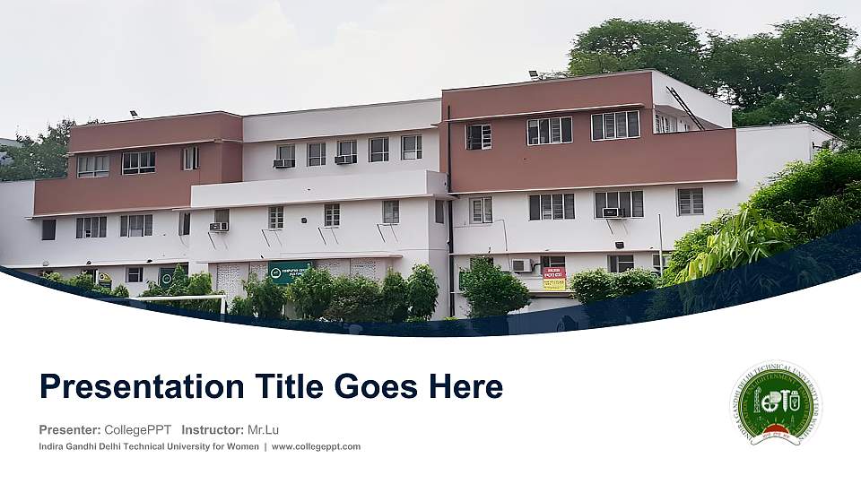 Indira Gandhi Delhi Technical University for Women Course/Courseware Creation PPT Template16:9 ratio PPT effect preview image