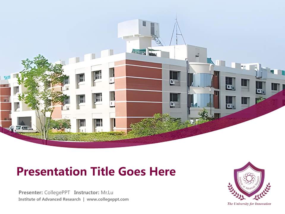 Institute of Advanced Research Course/Courseware Creation PPT Template4:3 ratio PPT effect preview image5