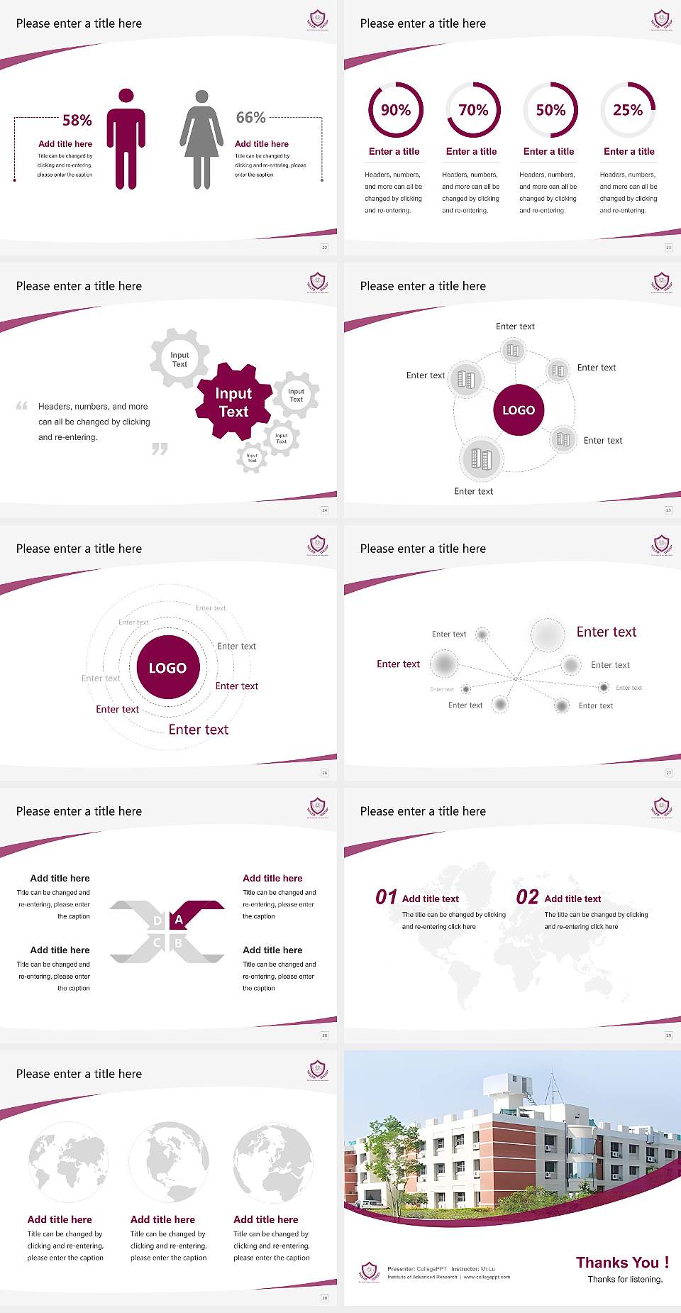 Institute of Advanced Research Course/Courseware Creation PPT Template4:3 ratio PPT effect preview image4