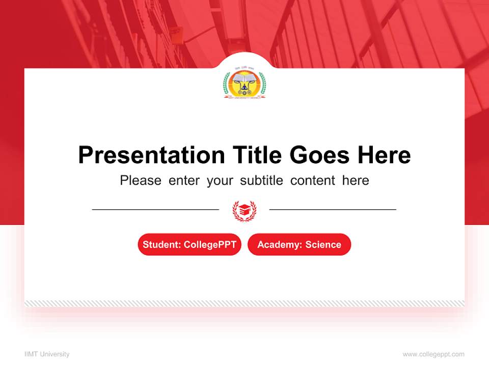 IIMT University National Scholarship Defense PPT Template4:3 ratio PPT effect preview image4
