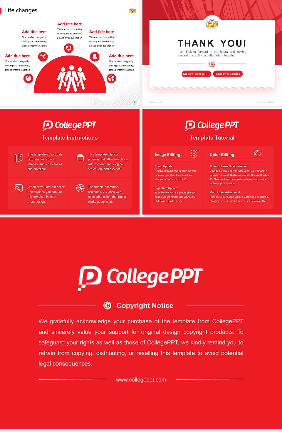 IIMT University National Scholarship Defense PPT Template4:3 ratio PPT effect preview image4