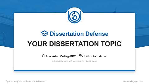 Indira Gandhi National Open University Graduation Thesis Defense PPT Template