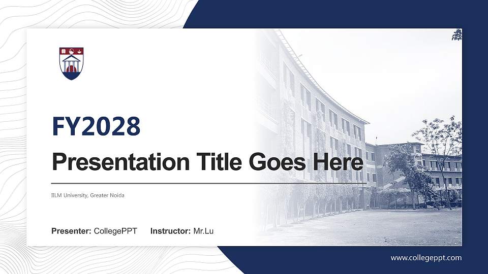 IILM University, Greater Noida Academic Presentation/Research Findings Report PPT Template16:9 ratio PPT effect preview image