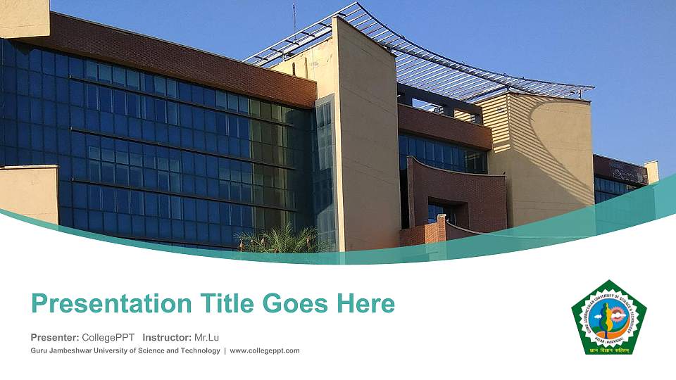 Guru Jambeshwar University of Science and Technology Course/Courseware Creation PPT Template16:9 ratio PPT effect preview image