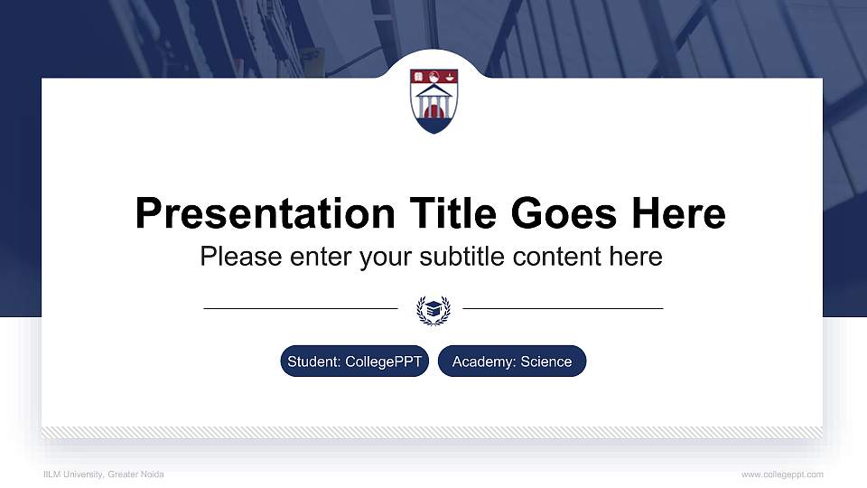 IILM University, Greater Noida National Scholarship Defense PPT Template16:9 ratio PPT effect preview image