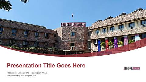 IIHMR University Course/Courseware Creation PPT Template