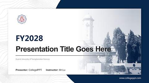 Gujarat University of Transplantation Sciences Academic Presentation/Research Findings Report PPT Template