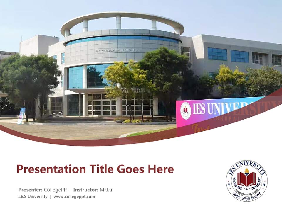 I.E.S University Course/Courseware Creation PPT Template4:3 ratio PPT effect preview image5