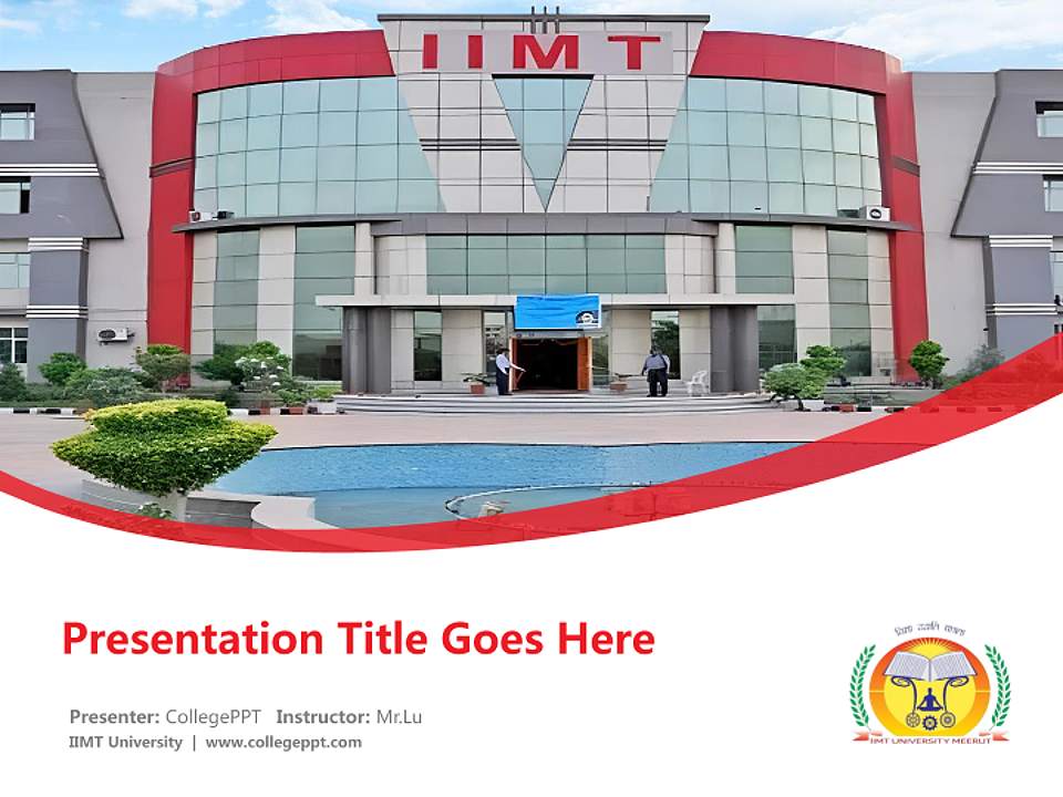 IIMT University Course/Courseware Creation PPT Template4:3 ratio PPT effect preview image5