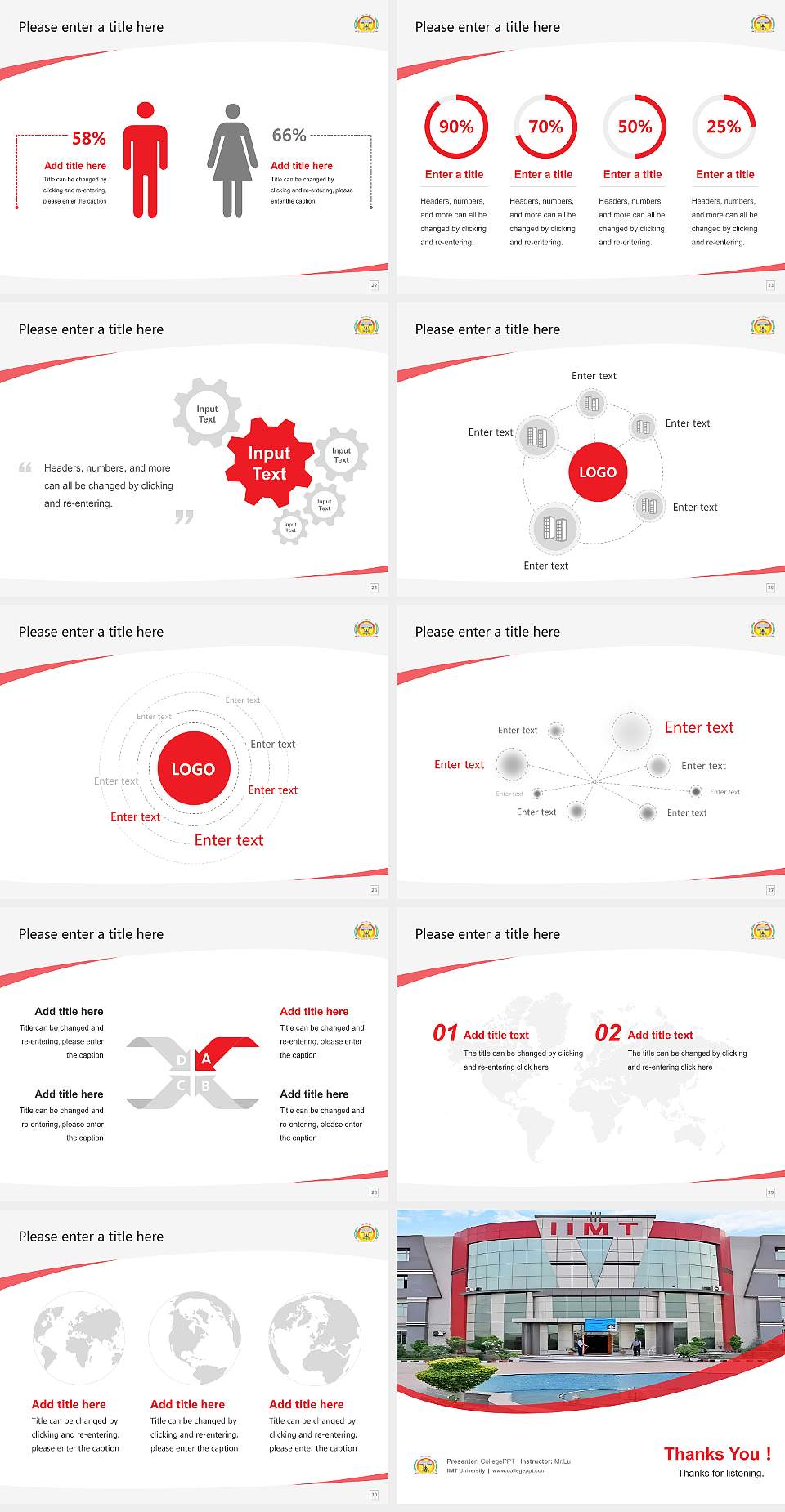 IIMT University Course/Courseware Creation PPT Template4:3 ratio PPT effect preview image4