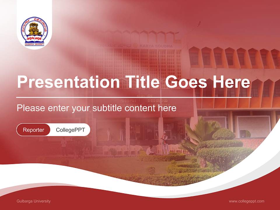 Gulbarga University Lecture Sharing and Networking Event PPT Template4:3 ratio PPT effect preview image4