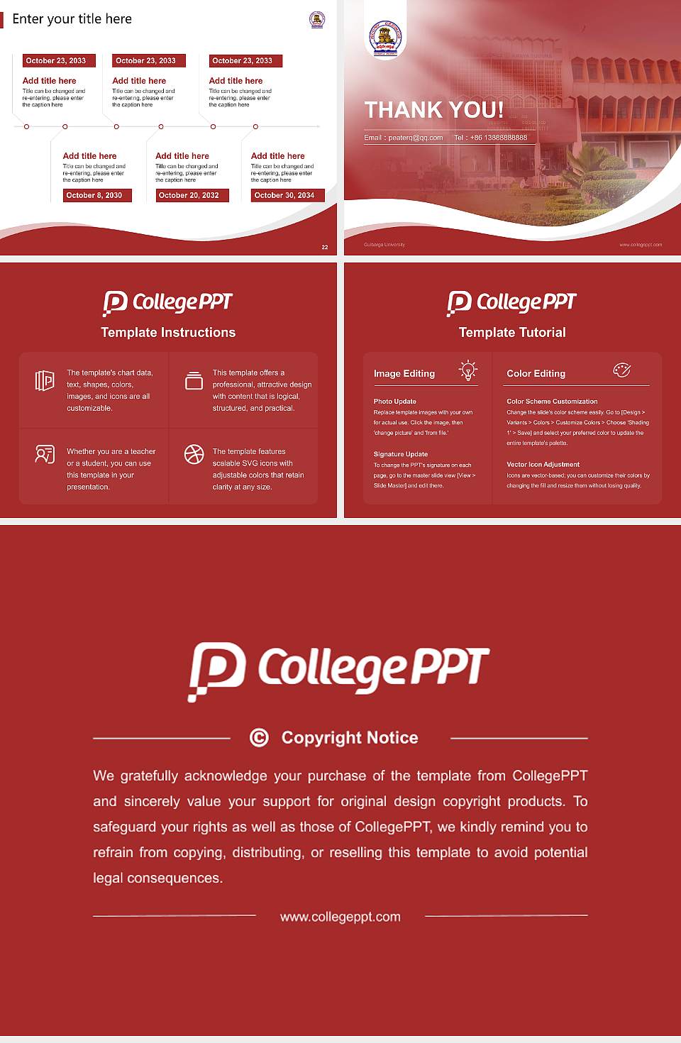 Gulbarga University Lecture Sharing and Networking Event PPT Template4:3 ratio PPT effect preview image4