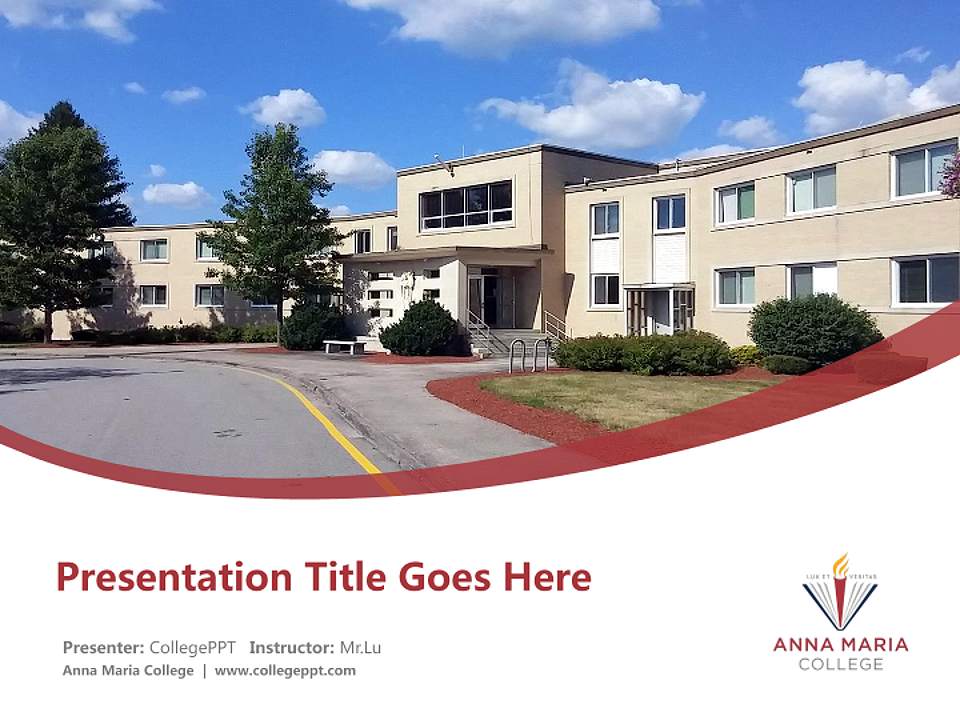 Anna Maria College Course/Courseware Creation PPT Template4:3 ratio PPT effect preview image5