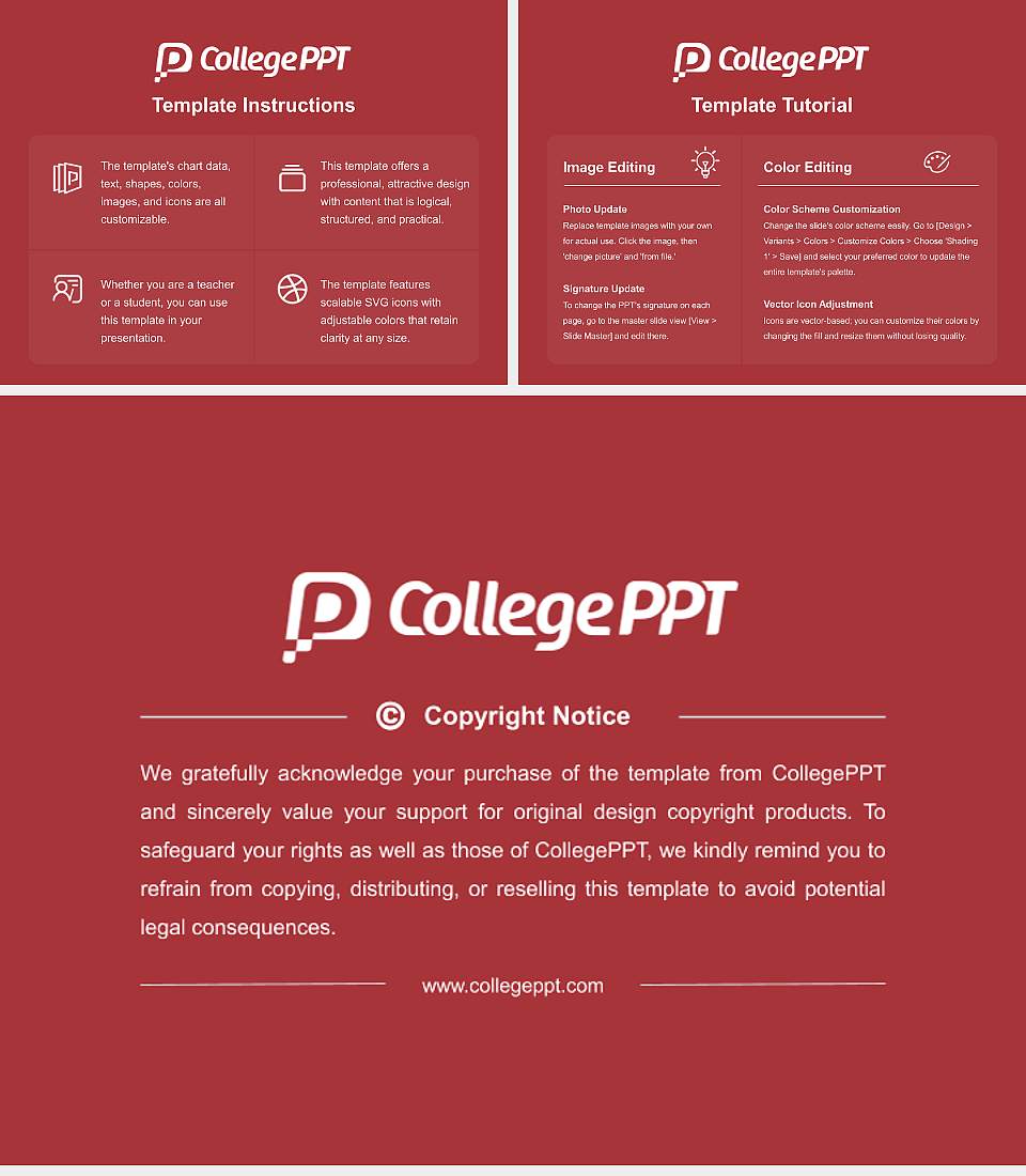 Anna Maria College Course/Courseware Creation PPT Template4:3 ratio PPT effect preview image5