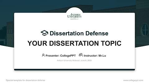 Antioch University-Midwest Graduation Thesis Defense PPT Template