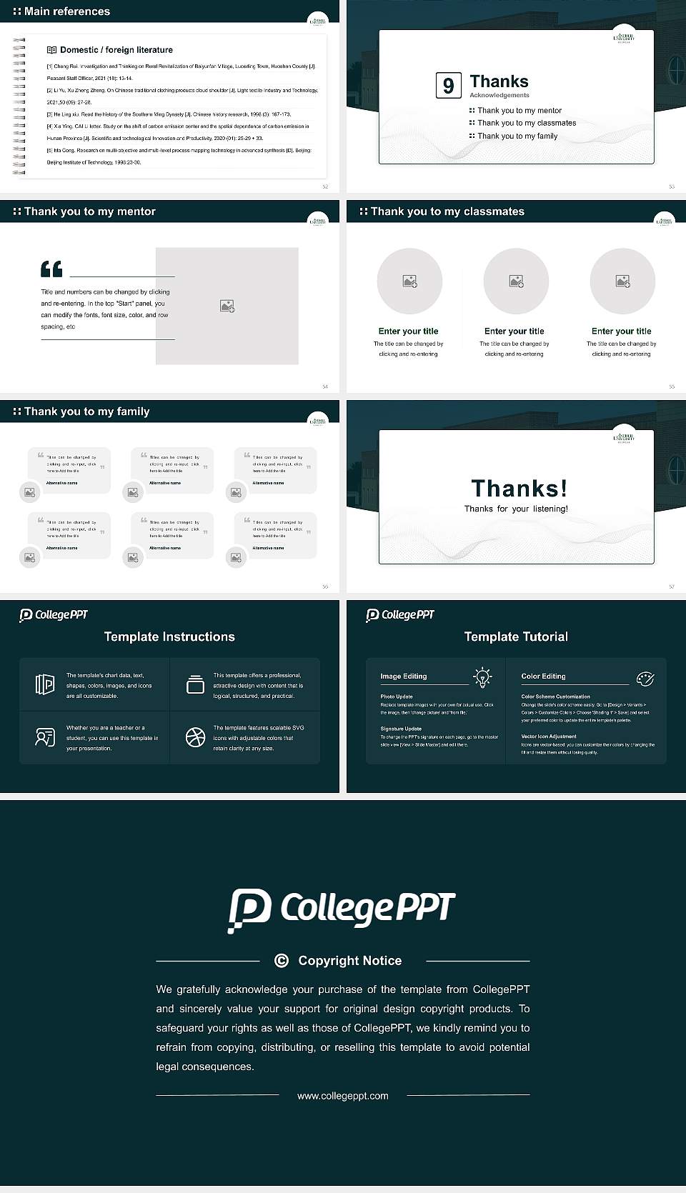 Antioch University-Midwest Graduation Thesis Defense PPT Template16:9 ratio PPT effect preview image7