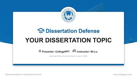 American Public University System Graduation Thesis Defense PPT Template