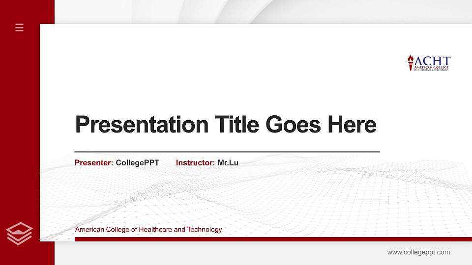 American College of Healthcare and Technology Thesis Proposal/Graduation Defense PPT Template16:9 ratio PPT effect preview image
